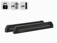 AUTO SKITRÄGER Für UNIVERSALE DACHRELING 6 Ski 4 Snowboard NORDRIVE Schwarz