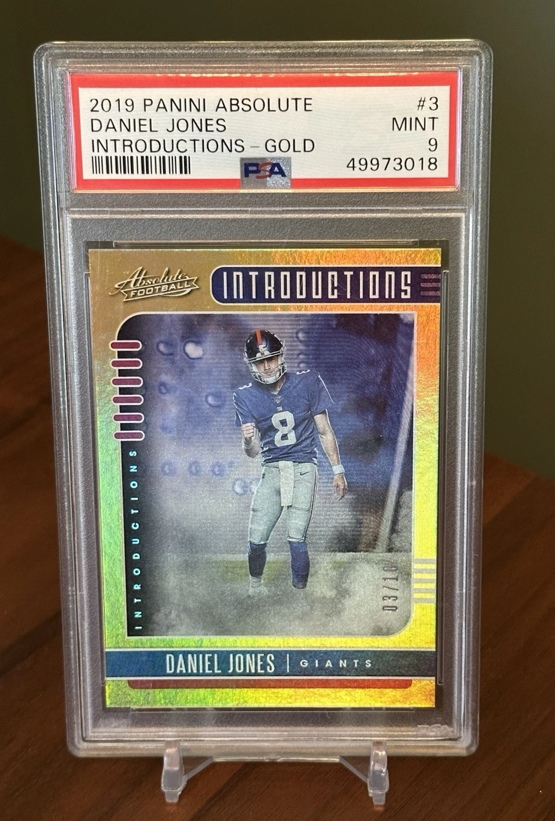 Daniel Jones Panini Absolute Introductions #3 Gold