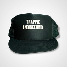 Vintage Traffic Engineering Lights Mesh Trucker Snapback Otto Cap Hat 90s