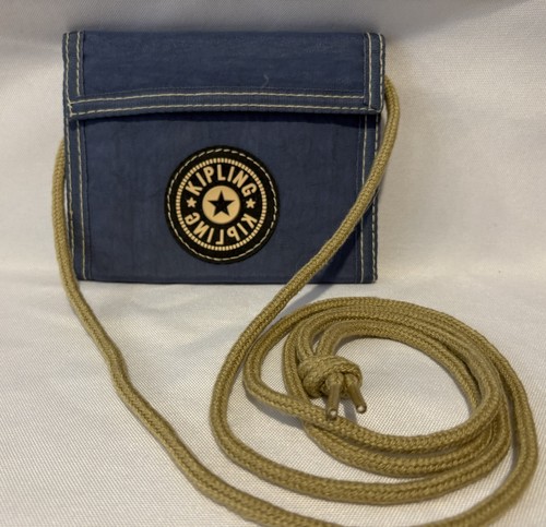 Kipling Vintage Geldbörse blau mit Reißverschluss Münze & Schulterriemen Top Zustand - Bild 1 von 11
