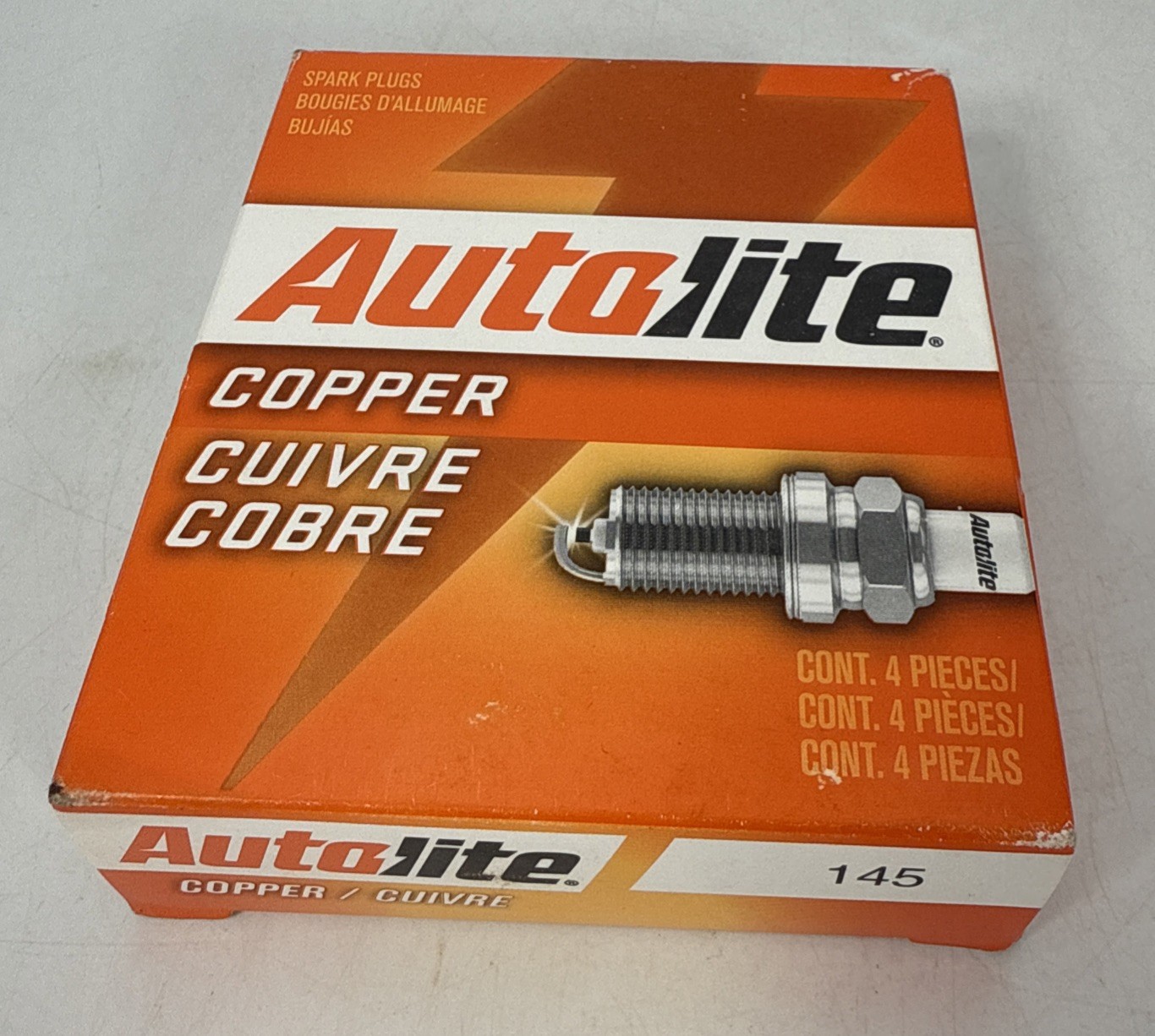 Autolite 145 Copper Resistor Spark Plug Qty 4 Plugs