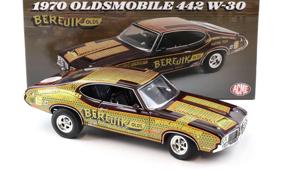 1:18 ACME 1970 OLDSMOBILE 442 W-30 BEREJIK OLDS Marrone - Immagine 2 di 4