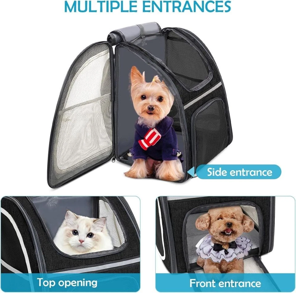 Haustier Rucksack Hunderucksack Tiertragetasche Tragetasche Hunde Katzenrucksack - Bild 3 von 4