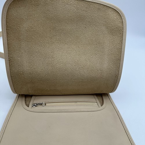 Borsa a tracolla Coach vintage in pelle con patta hippie colore panna n. COP 9135 - Foto 9 di 16