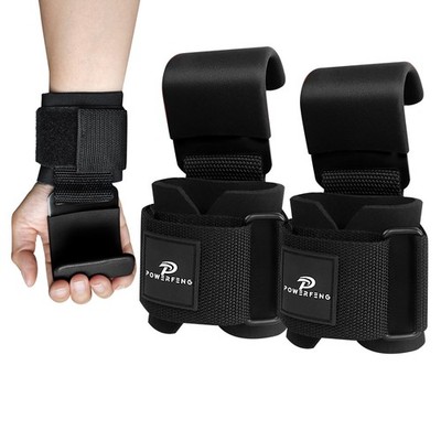 powerfeng Lifting Hooks for Weight Lifting: Weightlifting Hooks Wrist Straps ...