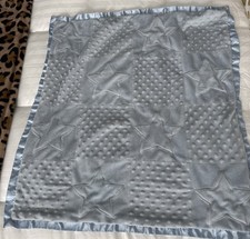 Vintage Koala Baby Pale Blue Plush Satin Trim 30x30 Crib Blanket Security TRU