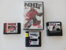 3 Tested Sega Genesis GAMES NHL 97 NFL 95 PELÉ II Hockey Football Soccer 