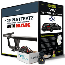 Anhängerkupplung starr für VW Golf 7 Sportsvan +E-Satz NEU