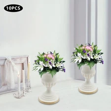 10 Pcs Metal Pedestal Vase 6.69 Inch Small Compote Vase Mini Vases for Flowers