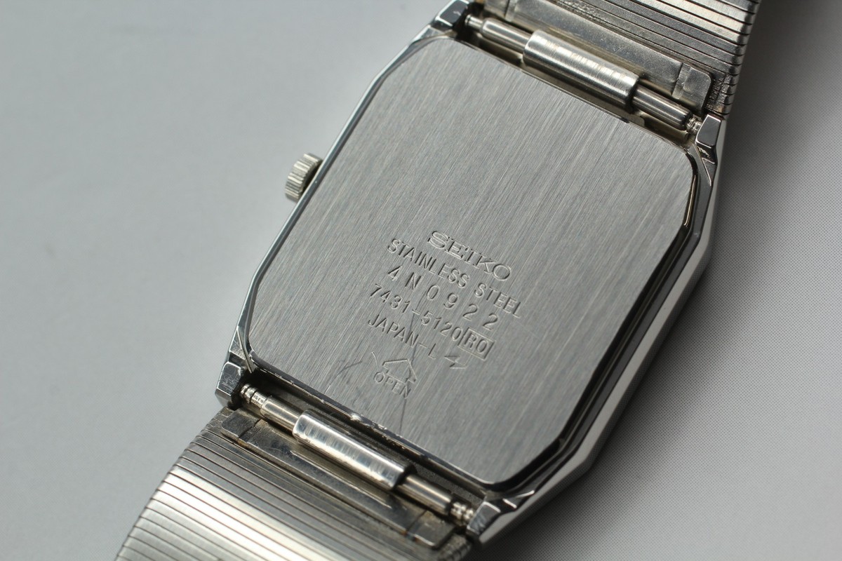 New Batt【Near MINT】SEIKO Chariot 7431-5120 Silver Tank Quartz