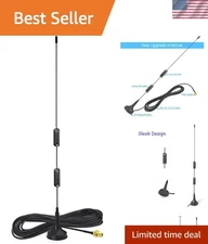 Dual Band VHF UHF 8dBi Ham Radio Antenna with Magnetic Base & SMA Connector