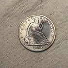 1844 SEATED LIBERTY SILVER HALF DOLLAR GRADES VG ACTUAL COIN #QA3082
