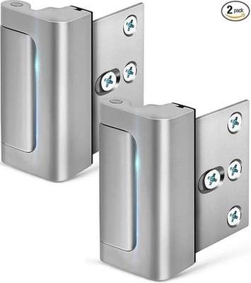 Home Security Door Lock 2 Pack Childproof Door Reinforcement Lock New