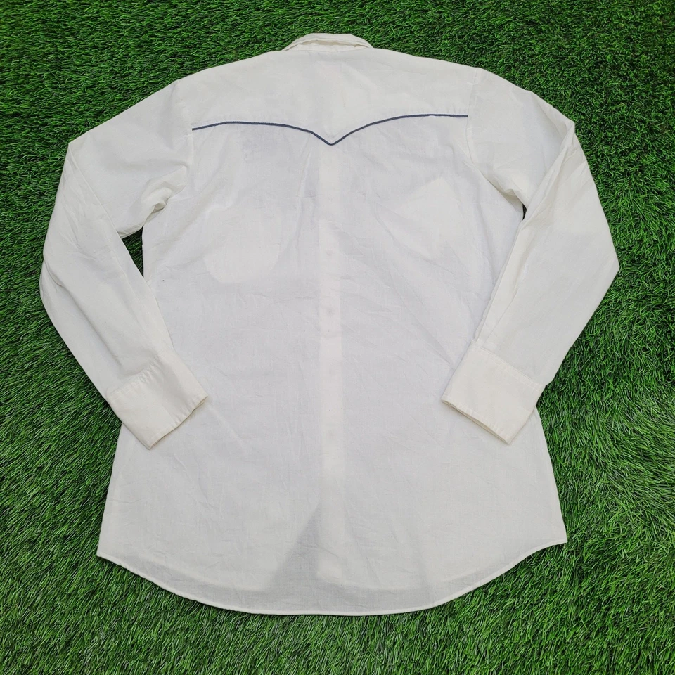 Camisa hippie occidental vintage años 80 M/L 16 21x32 Smile-Pocket Miller Miller Miller Foto 2 de 4