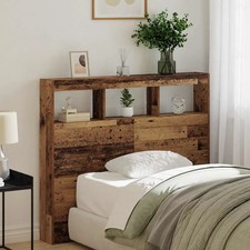 WALPLUS Headboard Old Wood Solid Reclaimed 120x17x102cm Rustic Bed Backboard