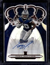 2019 Panini Chronicles #CR-6 Tony Pollard Crown Royale Rookie Auto Red #/75