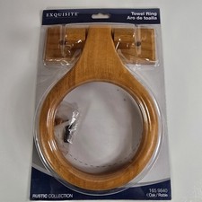 Rustic Wood Towel Ring Wood Oak - LDR 165 9840 Exquisite