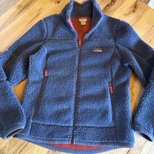 LL Bean Womens Size Small Reg Mountain Deep Pile Fleece Zip Up Jacket 500366