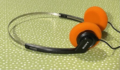 Sony MDR-010 Walkman Headphones— Orange Earpads— Guardians