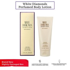 White Diamonds by Elizabeth Taylor Perfumed Body Lotion 6.8oz New, Damaged Box
