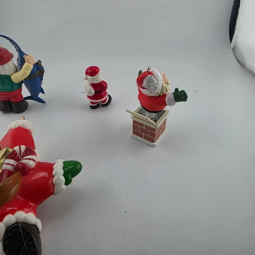 Vintage Weihnachtsschmuck Konvolut Weihnachtsmann Angeln Kamin Stern Figur - Bild 8 von 11