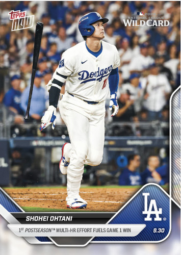 2025 Topps Now #802 Dodgers Shohei Ohtani Multi HR Game Fuels Game 1 Win