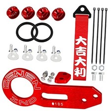 Rear Tow Towing Hook for Universal Car, JDM Bumper Quick Release Front red