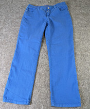 So Slimming by Chico's Jeans Women 1 8 Straight Pockets Studs Blue NWOT