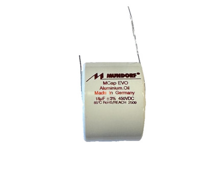 Mundorf MCap EVO Aluminum Oil Capacitor Cap 18uf 18 uf 450VDC