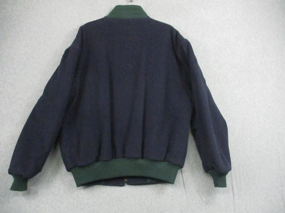 Vintage Jos A Bank Jacket Mens Medium Wool Bomber Sportswear Made USA 90s - Image 3 of 4