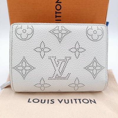 Louis Vuitton Mahina Claire Bron Lavender Two Fold Wallet Japan Limited White