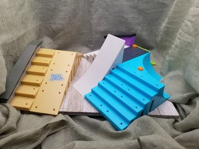 Tech Deck Top Chase Skate Park Ramps Rails Step For Finger Boarding