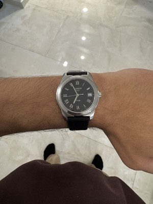 Tissot PR 50 Herren Uhr Schwarzes Lederarmband [J376|476K], Stainless Steel