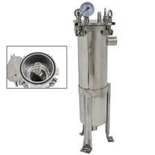  4 Bag Filter 304 Stainless Steel 1" NPT In/Outlet 120 Psi Filter with Housing