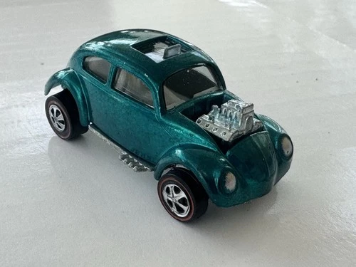 Vintage Hot Wheels Redline Custom 1968 Volkswagen Rich Aqua VW Bug -NEAR MINT!!!