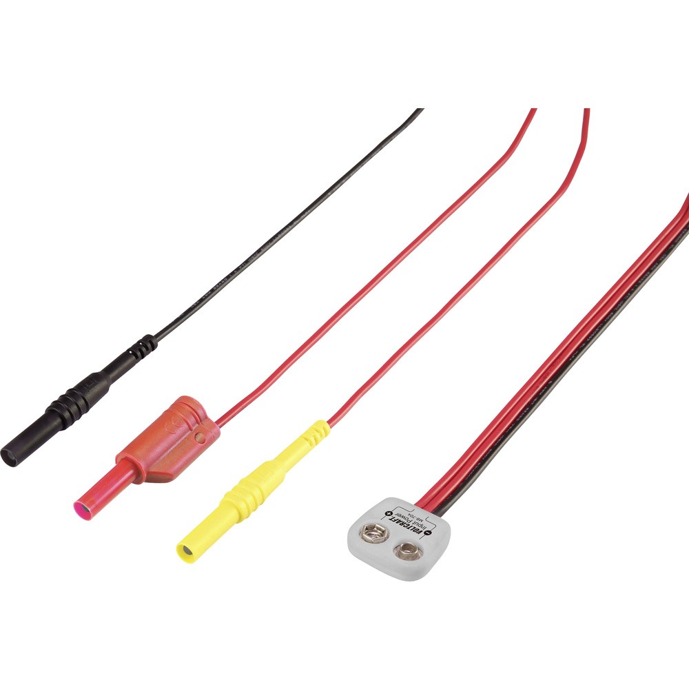 VOLTCRAFT MB-704 Messadapter - 9 В блокбатарейном корпусе gerade Schwarz, Рот
