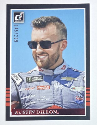 2018 Panini Donruss Nascar Racing Austin Dillon Retro Red Parallel Card /299