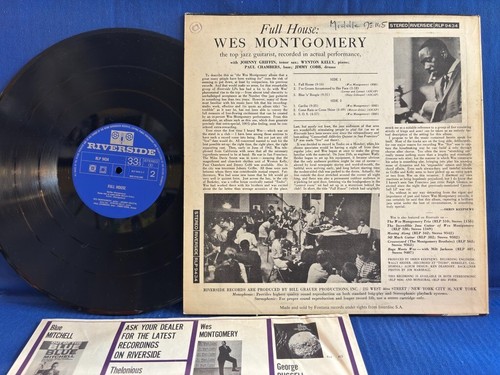 WES MONTGOMERY FULL HOUSE RIVERSIDE 9434. ORIGINAL HOLLAND LP NEAR MINT - Picture 3 of 4