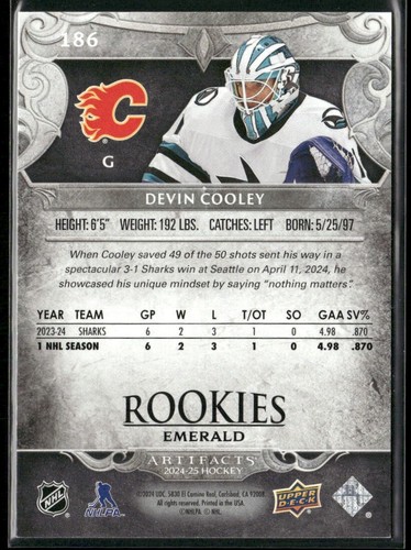 24/25 2024-25 UD ARTIFACTS HOCKEY -EMERALD & ORANGE *U PICK FROM LIST* - Picture 81 of 87