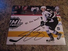 TYSON BARRIE AUTOGRAPHED 8X10 MATTE PHOTO COLORADO AVALANCHE KELOWNA ROCKETS (A)