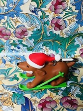 Bath Body Works Pocket bac Holder Dog Puppy Christmas Ski Sled NEW