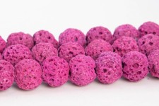 6MM Rose Red Volcanic Lava Beads Round Gemstone Loose Beads