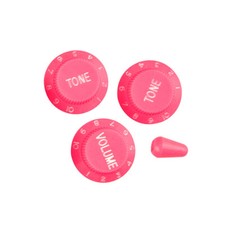 FLEOR Pink 2T1V Tone Volume Knob & 5 Way Switch Knob Tip Cap per chitarra ST