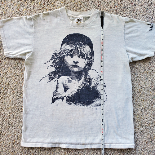 Vintage 1986 Les Miserables T-Shirt Single Stitch White Broadway Show Promo XL - Bild 7 von 11
