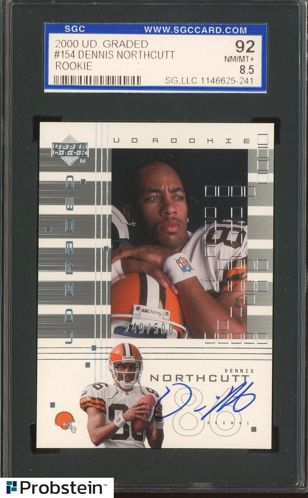 Dennis Northcutt Upper Deck Graded #154 Autographed