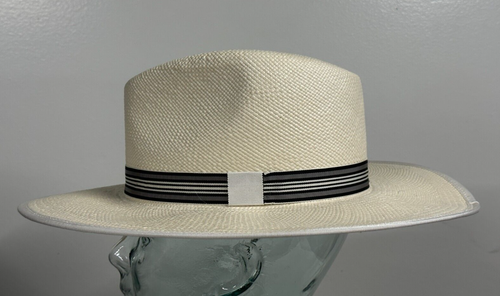 Goorin Bros Toquilla Panama Straw  Bound Edge Fedora  Hat Medium NEW - Picture 1 of 9