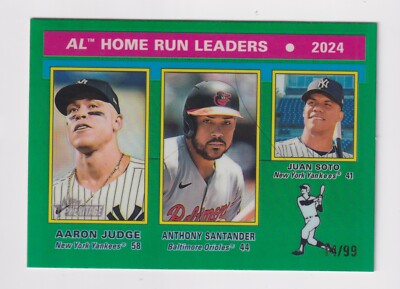 ★希少★Founders Club★THE JUDGE OS★4-P.A.Sw★ 2025 Topps Heritage CHROME GREEN HR LEADERS 194 AARON JUDGE SOTO