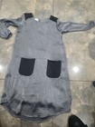 Girls Grey Dress  Size 8 Black Pockets violeta federico — photo 1