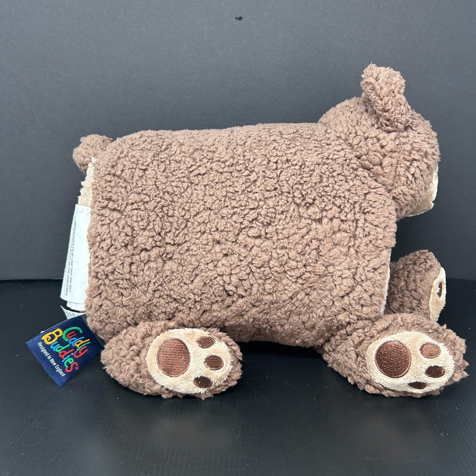 Berkshire Cuddly Buddies Brown Bear Pillow Pet with Blanket Tan Sherpa