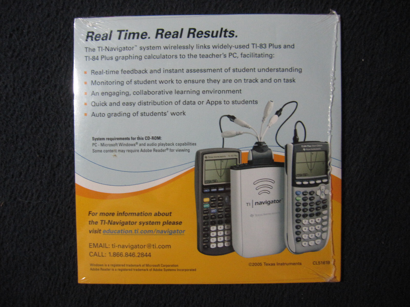 Texas Instruments Navigator for TI-83 TI 84 Plus 2005 [CD-ROM] Win 98 ...